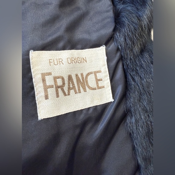 Vintage Safuron Black Rabbit Fur Coat Size M - Picture 5 of 8